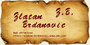 Zlatan Brdanović vizit kartica